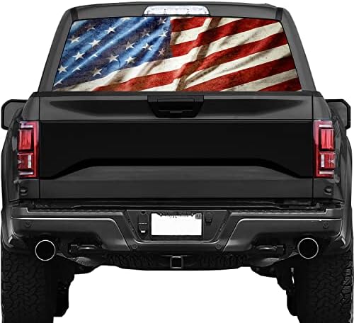 Rzuiytye Amerikai Zászló Hátsó Ablak Matrica a Teherautó,Fekete Zászló Teherautó Hátsó Ablak Matrica,Amerikai Zászló Matricák