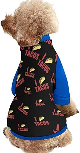 FunnyStar Szeretem Taco Nyomtatás Pet a Pulóver Polár Pulóver Kezeslábas a Kutyák, Macska Design
