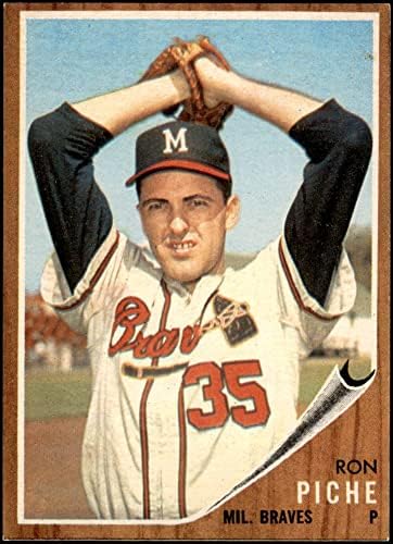 1962 Topps 582 Ron Piche Milwaukee Bátrabbak (Baseball Kártya) EX/MT Bátrabbak
