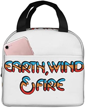 SINIVALIA Föld Zene Wind & Zenekar Tűz Ebéd Bag Újrafelhasználható Szigetelt Ételhordó Hordozható Bento Táskák Táskák Utazás