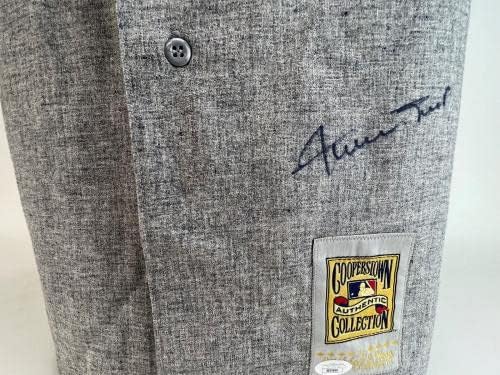 Willie Mays Aláírt Autogramot Mitchell & Ness Flanel Cooperstown Jersey Szövetség LOA - Dedikált MLB Mezek