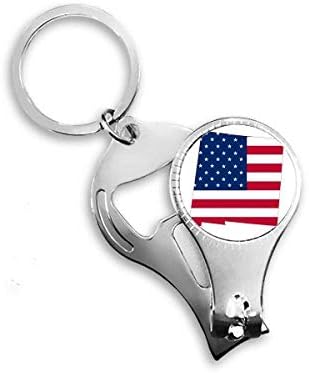 Amerika Térkép Csillagok Csíkos Zászló Alakú Köröm Zimankó Gyűrű Kulcstartó Sörnyitó Clipper