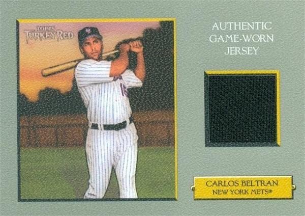 Carlos Beltran játékos kopott jersey-i javítás baseball kártya (New York Mets) 2006 Topps Törökország Piros TRR-CB - MLB