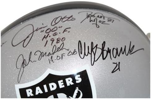 Oakland Raiders Nagyjai Aláírt az F/S Replika Sisak 15-Szigma John Madden SZÖVETSÉG 31886 - Dedikált NFL Sisak