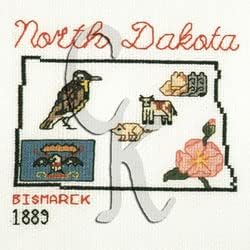 Kreatív Emléktárgyak Amerikai Örökség-Sorozat: Észak-Dakota Keresztszemes Hímzés