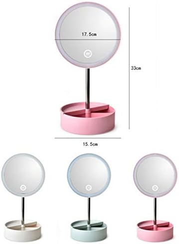 Hordozható USB/AAA Elemeket Teljesítményű LED Fény Smink Tükör Pulton Kozmetikai Smink Fürdőszoba Hiúság Tükör Utazási Asztali