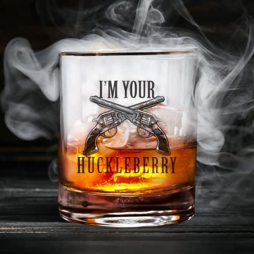 Szerencsés Lövés - én vagyok A te embered Whiskey Szemüveg | Amerikai Indián Ajándékok Férfiaknak | Régimódi pohár Bor |