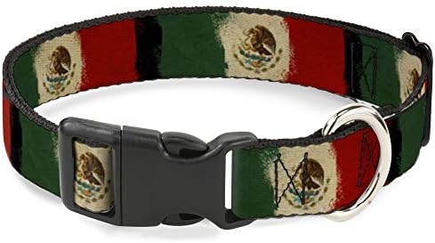 Csat-Le Macska Nyakörv Szakadár Mexikói Zászlót Szorongatott Festmény 6 9 Hüvelyk 0.5 Hüvelyk Széles