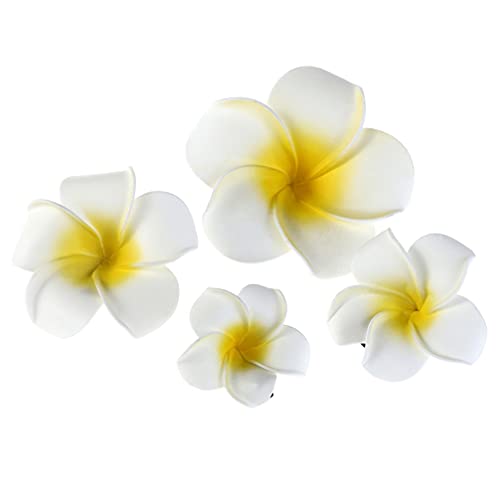 Lurrose Virág hajcsat Hawaii Virág Haj Klipek, 4db Strand Plumeria Virág Hajcsat Esküvői Menyasszonyi Csatot Hawaii Haj Fejdísz