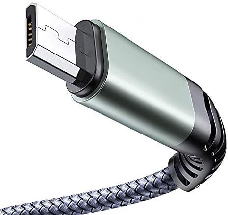 AINOPE Micro USB Kábel, Android Micro USB Töltő Kábel 2 Csomag Szürke, Micro USB-Gyors Töltés Zsinórok Android Nylon Kompatibilis