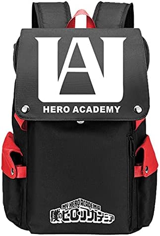 Hős Academia Cosplay Hátizsák Deku Anime Iskola Táskák Bookbag Laptop Daypack Nagy utazótáska, USB Töltés (Egy Méret, Stílus