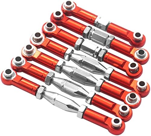 ShareGoo Állítható Alumínium Pull-Rod Kormány Szervó Link Kapcsolatok Kar Tie Rod Vége Kompatibilis WLtoys 144001 1/14 RC