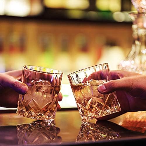 Régimódi Kristály Whiskys Poharat Készlet 6, Sziklák Szemüveg, 10 OZ Skót Szemüveg Forgatagban Iszik Whiskyt Szemüveg/Koktél