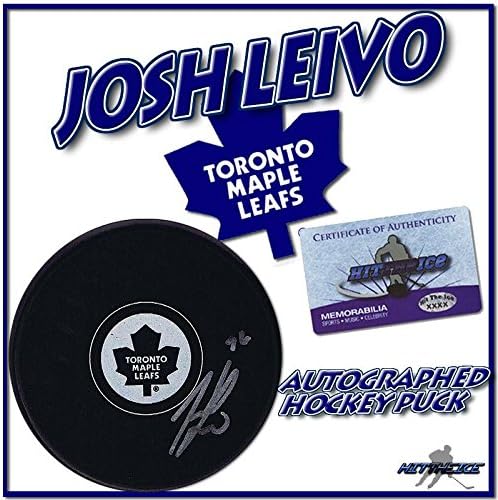 JOSH LEIVO Aláírt TORONTO MAPLE LEAFS Jégkorong w/COA 3 - Dedikált NHL Korong