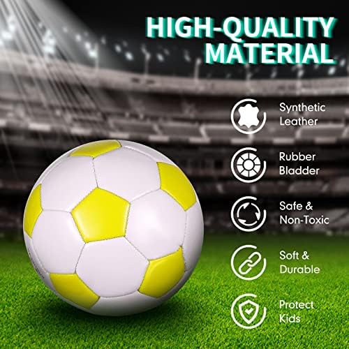 HyDren 24 Csomag Futball-Labdák a Szivattyú Külső Sport Játékok Stitched Gép Futball-Labda Ifjúsági Szabadtéri Labdarúgó