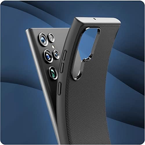 Tartozékait Vékony Páncél Célja a Samsung Galaxy S22 Ultra övcsipesz Case, Slim Fit Telefon tok-Tok (Matt Fekete)