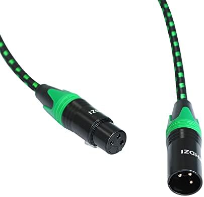 HHDZI Fonott Nylon szimmetrikus XLR Kábel, Audio Mikrofon-Kábel szimmetrikus XLR Kábel (3feet,Sárga)