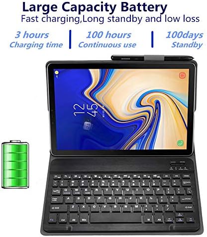 Samsung Galaxy Tab A7 10.4 2020 Keyboard Case, Slim Folio Cover Cserélhető Levehető Vezeték nélküli Bluetooth Billentyűzet
