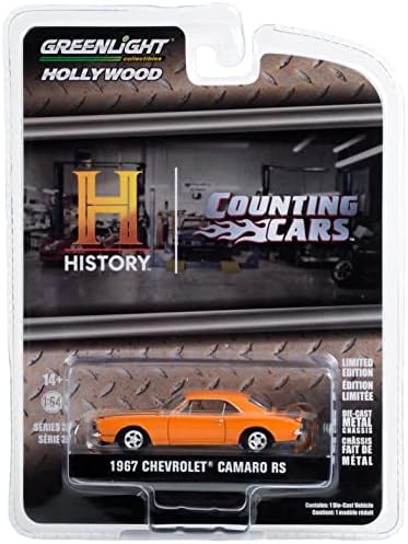 1967-es Chevy Camaro SZÍNE Narancssárga w/Fekete Sávok Számlálás Autók (2012-Jelenlegi) TV-Sorozat Hollywood Sorozat 1/64