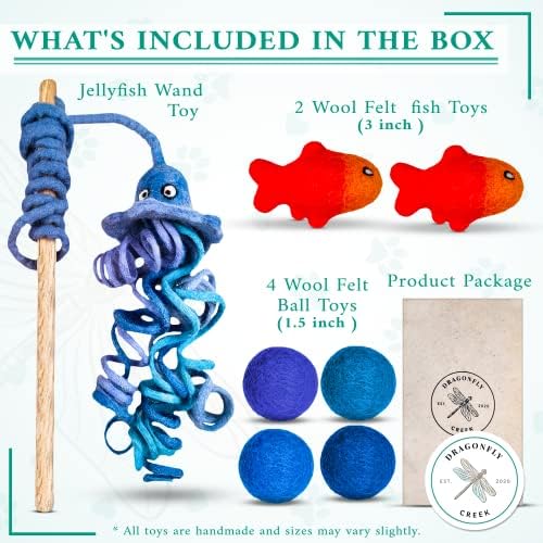 Kék Gyapjú Macska Jelly Fish Játék Csomag