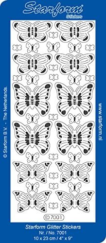 Ecstasy Kézműves Deco Stickers-Csillogás-Pillangó - Kék