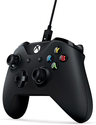 A Microsoft 4N6-00001 Xbox Kontroller + Kábel Windows, Fekete