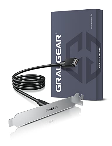 GRAUGEAR USB 3.2 Gen 2 USB-C előlap Adapter, Alaplap Fejléc Hosszabbító Kábel, USB-C Női 20-pin USB Típus-E Egy-Kulcs Férfi-Csatlakozó