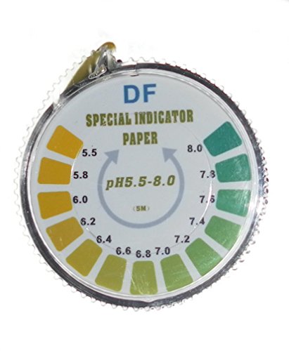 pH-Teszt Lakmusz Papír Szalag Tekercs, 5.5 - 8. A Víz, Vizelet, Nyál - 5 Méter DF Különleges Papír