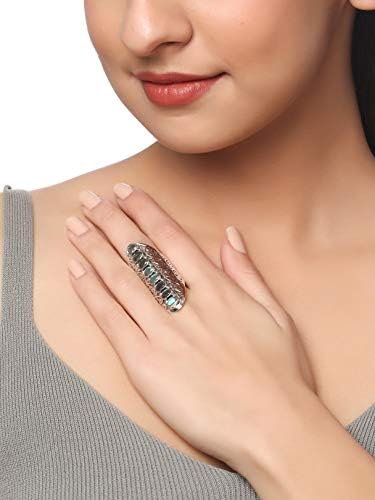 YoTreasure Labradorite Tömör 925 Sterling Ezüst Tervező Gyűrű