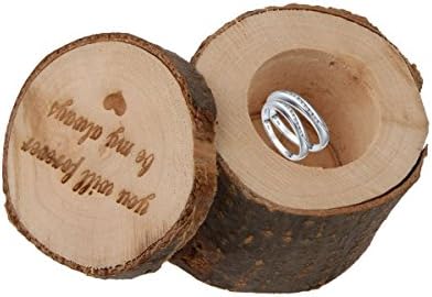 NUOLUX Fából készült Gyűrűt Doboz Rusztikus Esküvői Gyűrű Doboz Jogosultja
