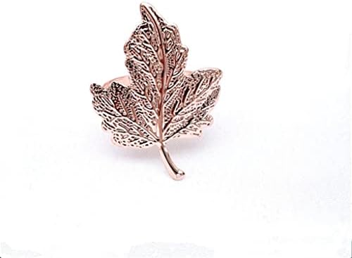 XJJZS 12db/Fém Szalvéta Gyűrű, Arany Maple Leaf Szalvéta Csat Esküvő Ünnep, Fél Tábla Kreatív Dekoráció Szalvéta Gyűrű (Szín