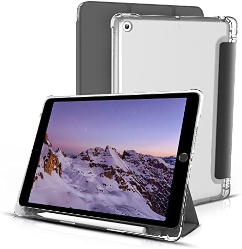 Aoub Esetben Kompatibilis iPad 9./8./7. Generációs iPad 10.2 Hüvelyk tolltartó, Vékony, Puha, Tiszta TPU Fedezze Okos Trifold