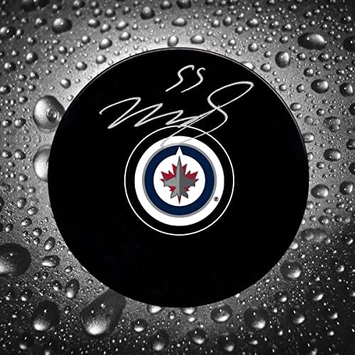 Mark Scheifele Winnipeg Jets Dedikált Puck - Dedikált NHL Korong