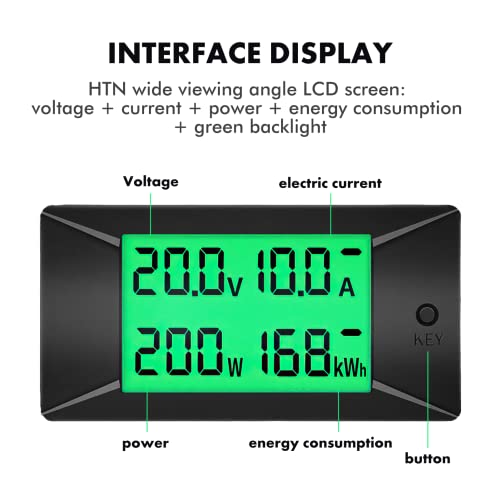 DC 0~300V 200A LCD Kijelző Akkumulátor Monitor-Mérő, Digitális Árammérő Voltmérő Multiméter Akkumulátor Teszter Teljesítmény