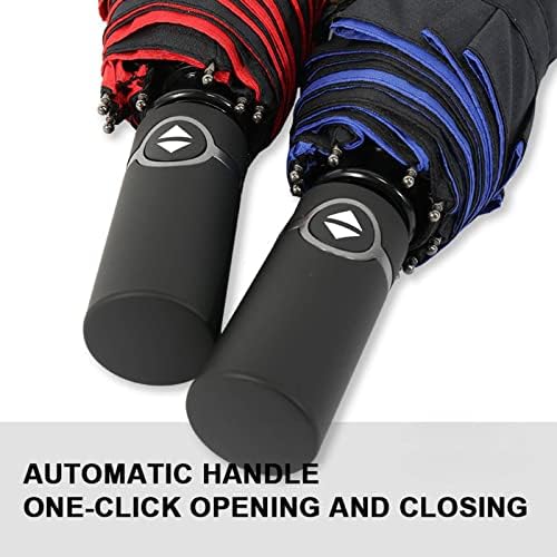 DZTBX 2-pack utazási automata esernyő, összecsukható dupla rétegű, szélálló ernyő szélálló könnyű automatikus erős hordozható