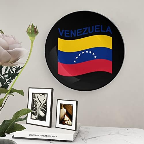 Zászló Venezuela Kerámia-porcelán Díszítő Lemezek Állni Lógó Dísz Tányér