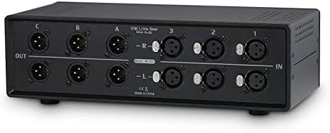 Passzív 3--3-OUT, XLR szimmetrikus Sztereó Audio Váltó Doboz Selector Átalakító