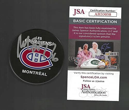 Martin St. Louis Aláírt Montreal Canadiens Szuvenír Korong SZÖVETSÉG COA - Dedikált NHL Korong