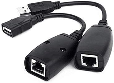 USB 2.0 a Férfi-Nő Cat6 Cat5 Cat5e 6 Rj45 LAN Ethernet Hálózati Extender Kiterjesztését Repeater Adapter Átalakító Kábel,Fekete,15cm