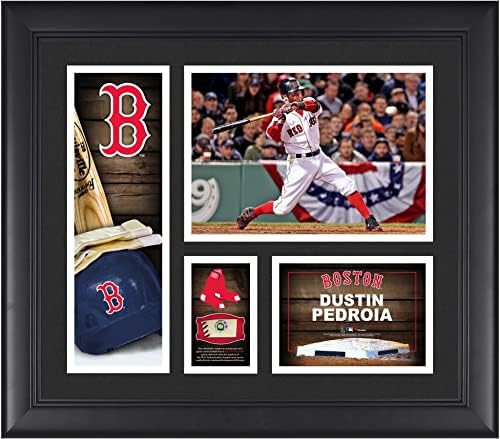 Dustin Pedroia Boston Red Sox Keretes 15 x 17 Játékos Kollázs egy Darab Játék-Labda - MLB Játékos Plakkok, valamint Kollázsok