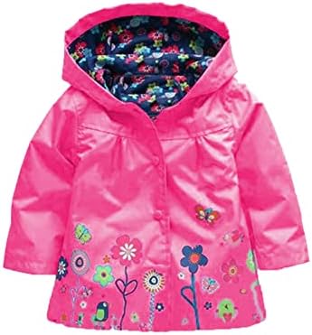 Gyerek Kabát Téli Kabát a Lányok Kapucnis Virágos Nyomatok Kisgyermek Outwear Gyönyörű Szélálló Meleg Vastag, Könnyű Kabát