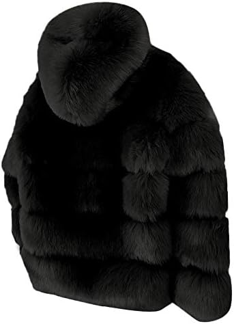 LISTHA műszőrme Kabát Női Kapucnis Meleg Kabát Téli Vastag Kabát Zsebében