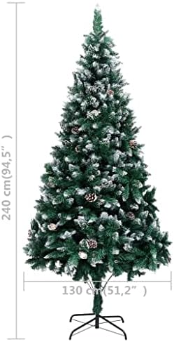vidaXL Mesterséges karácsonyfa fenyőtoboz, Fehér Hó 94.5