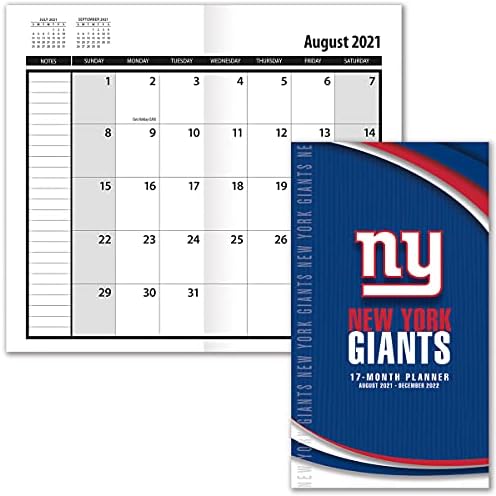 TURNER SPORT New York Giants 2021-22 17 Hónapos Pocket Tervező (22998890552)