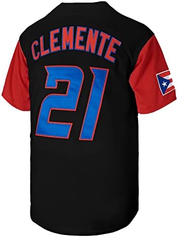 Kekambas 21 Roberto Clemente Puerto Rico-Játék, Klasszikus Férfi Baseball Jersey Varrott