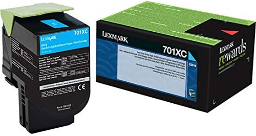 Lexmark 70C1XC0 Extra Nagy kapacitású Toner, 4000 Oldal-Hozam, Ciánkék