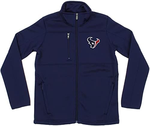 Outerstuff Houston Texans NFL Nagy Fiúk Ifjúsági Ragasztott Teljes Zip Fleece Dzseki, Sötétkék