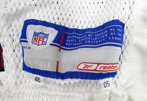 2005-ben a San Francisco 49ers Cody Wallace 59 Játék Kiadott Fehér Jersey 46 285 - Aláíratlan NFL Játék Használt Mezek