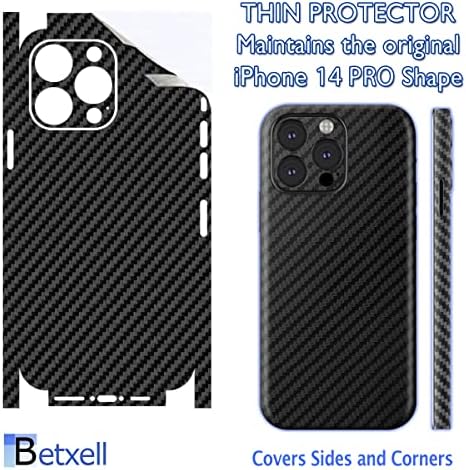 iPhone 14 pro Bőr Wrap 3M Szénszálas Film Védő az Oldalt, majd Vissza (Carbon Fiber)