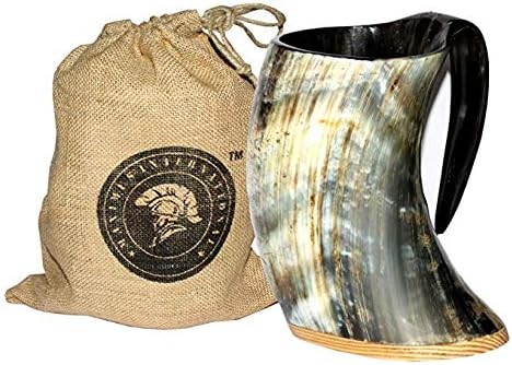 Maximus Nemzetközi - Az Eredeti kézzel készített Hiteles Viking Inni Horn Kupa Sört, Mead, Ale – Középkori Ihletésű Stein
